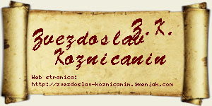 Zvezdoslav Kozničanin vizit kartica